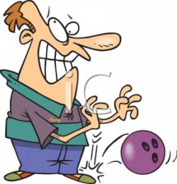 Cartoon of a Man Dropping a Bowling Ball on His Foot - Royalty Free ...