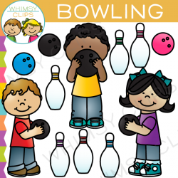 Kids Bowling Clip Art , Images & Illustrations | Whimsy Clips