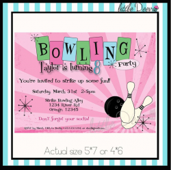 bowling birthday party invitations Bowling Birthday Party ...