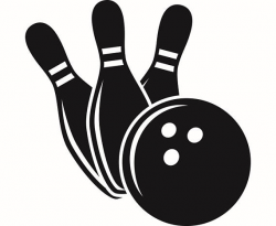 Bowling Logo 3 Ball Three Pins Sports Bowl Game Logo .SVG