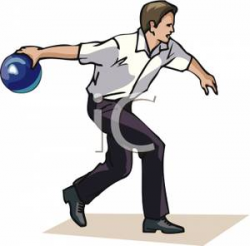 Man Bowling - Royalty Free Clipart Picture