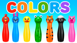 Learn Colors with Colors Bowling Game | Learning Colors for Children ...