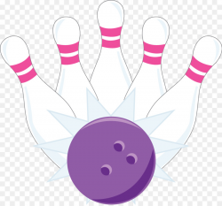 Bowling pin Ten-pin bowling Clip art - Pink Bowling Cliparts 1002 ...