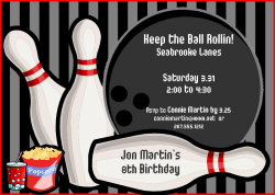Bowling Party Invitations Templates Ideas : Bowling party ...