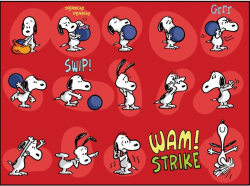 SNOOPY~~KaBOOM Peanuts Series 2, #7 - Snoopy's bowling | SNOOPY ...