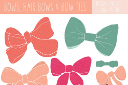 Bow Clip Art and Bow Tie Clip Art ~ Illustrations ~ Creative Market