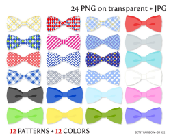Bow tie clipart PNG and JPG neck bow tie clipart by BetsyRainbow ...