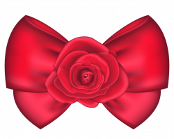 Decorative Bow with Rose PNG Clipart Picture | CLIPART | Pinterest ...