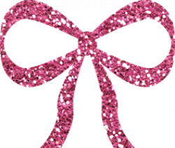 Glitter Pink Bows And Flowers Clipart