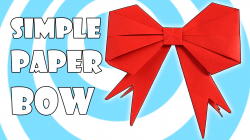 Origami Gift Bow / Ribbon ⧑ ( Easy Video Instructions) - YouTube