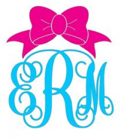Bow Monogram Decal | Southern Grace Creations