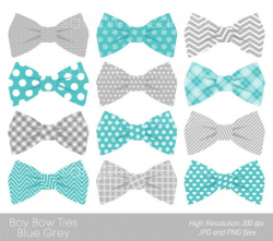 Bow Ties Clipart Bowtie Clip art Aqua Blue Grey only FOR