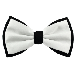 58 Black White Bow Tie, Mens Deluxe Satin Bow Ties ...