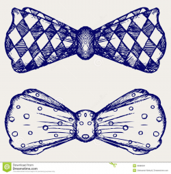 Bow Tie Outline Drawing Bow Tie Royalty Free Cliparts, Vectors, And ...