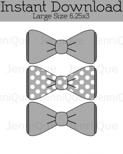 Printable Bow Tie Grey Bow Tie Cut Outs Bow Tie Baby Shower