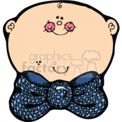 Royalty-Free Country Baby with a Big Blue Bow Tie 156547 vector clip ...