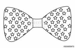 hipster bow tie fashion stars retro elegance vector illustration ...