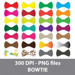Bow tie Clipart, Hipster bows Clip Art, Instant digital download PNG ...