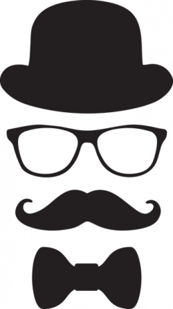 311GA - Hat, glasses, mustache and bow-tie | Glass, Cricut and ...