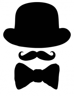 Printable Bow Tie, Printable mustache, Printable black hat, Bow Tie ...