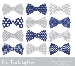 Bow Ties Clipart Bowtie Clip art Navy Blue Grey Personal