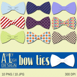 Bowtie ClipArt, Tie Digital Clip Art, Father's Day ClipArt, Bow Ties ...