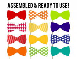 Bow Tie Photo Booth Props . Set of 24 . Photo Props . Wedding