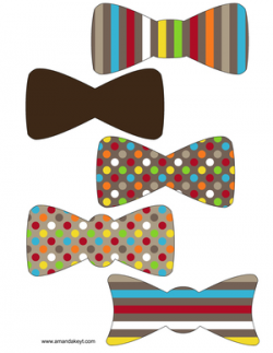 Bowties from Sock Monkey Rainbow Printable Photo Booth Prop Set ...