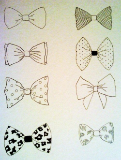 bow-tie drawings. | Bow Tattoos | Bow drawing, Bow tie ...