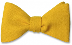 Yellow British Pure Wool Bow Tie