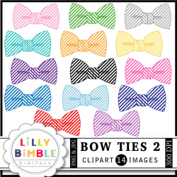 Bow Ties clipart 14 bowties seersucker striped pink light