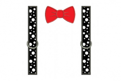 Suspenders with Bow Tie Applique Machine Embroidery Digitized Design ...