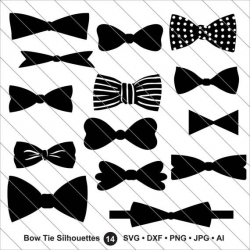 Bow Tie Silhouettes SVG, bow tie clipart,bundle svg,Bow Tie Svg Cut ...
