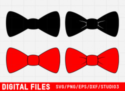 Bow Tie SVG digital files | also includes eps, dxf, png and studio3 ...
