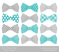 Bow Ties Clipart Bowtie Clip art Aqua Blue Grey only FOR