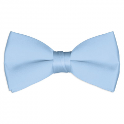9.95 Boy's satin light blue pre-tied bow tie. This solid colored ...