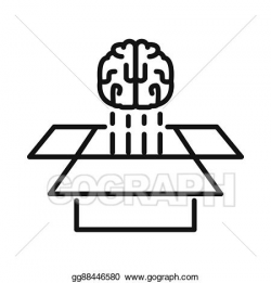EPS Illustration - Brain think out of the box. Vector Clipart ...