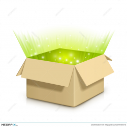 Box With Something Inside. Illustration 31948472 - Megapixl