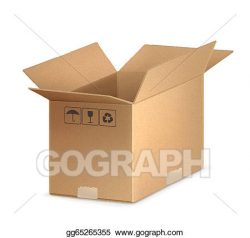 Vector Stock - Open carton box. Clipart Illustration gg65265355 ...