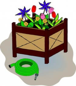 Flower Box Clipart Image - Flower Box Filled With Spring Flowers