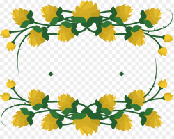 Floral design Yellow Clip art - Yellow chrysanthemum title ...