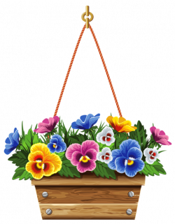 Hanging Box with Violets PNG Clipart Picture | Wallpapers and more ...