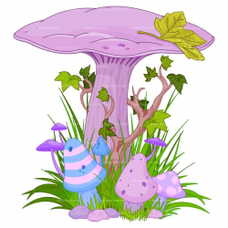 Magical Mushrooms and Fairies | CLIPART MAGIC MUSHROOM | Royalty ...