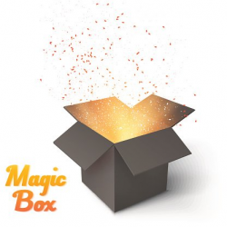 Realistic Magic Open Magic Box With Confetti premium clipart ...