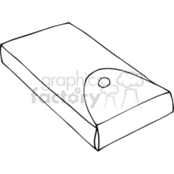 Royalty-Free Black and white outline of a pencil box 382872 vector ...