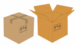 Clipart - Open and closed boxes