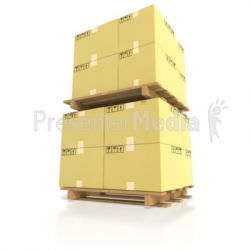 Shipping Boxes Stacked on Pallets - Presentation Clipart - Great ...