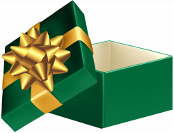 Green Open Gift Box PNG Clip Art Image | Gallery Yopriceville ...