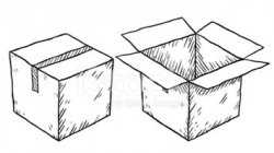 Cardboard Box Sketch stock vectors - Clipart.me
