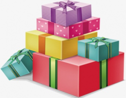Colored Gift Boxes Stacked, Pile Up, Color, Gift PNG Image and ...